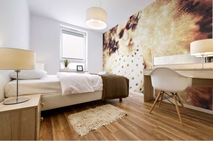 1960s pinup bombshell Mural print