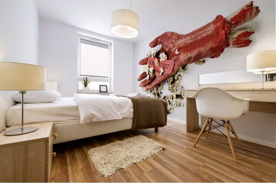 B Grade Horror Film Mural print