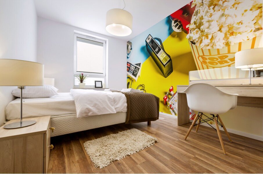 Multicolour memorabilia Mural print