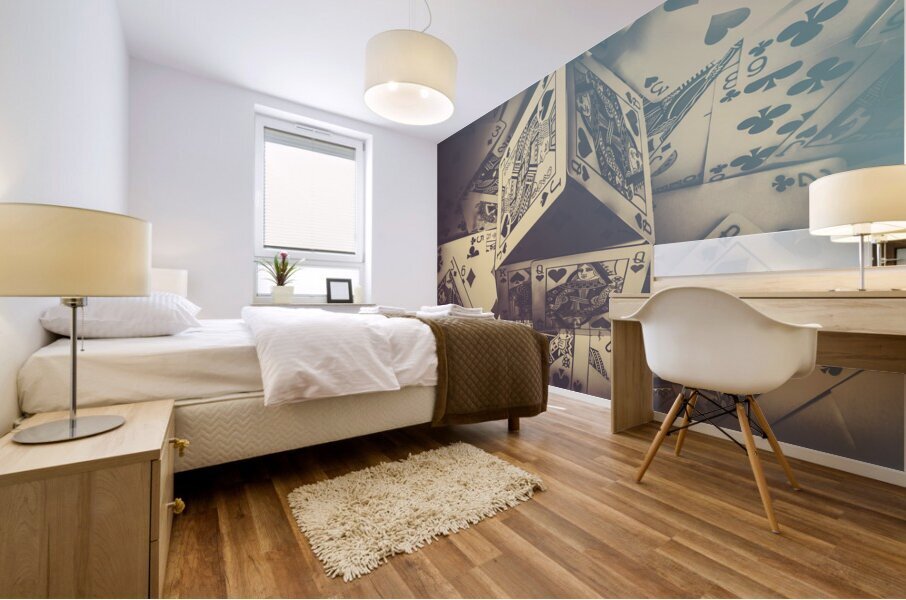 House that poker built Mural print