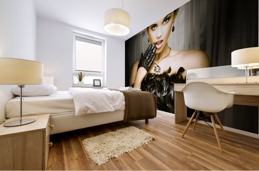 Shocked Cabaret Girl Mural print