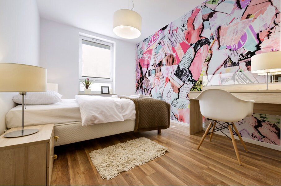 Mixed media messages Mural print