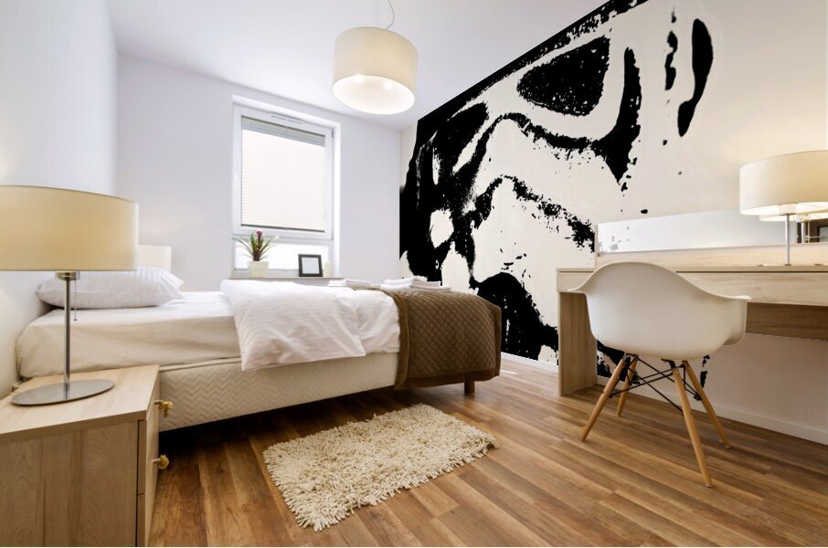 The dark side of white Mural print
