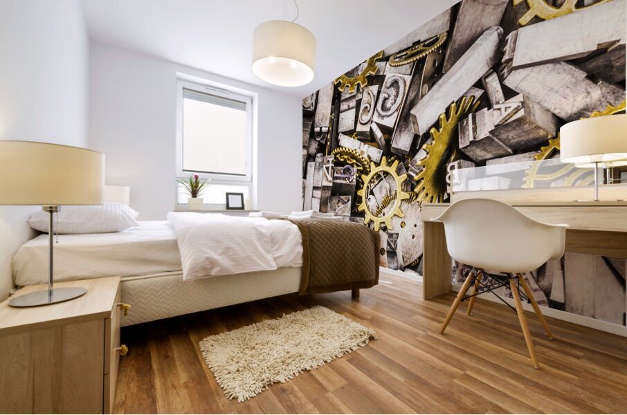 Mechanical machinations Mural print