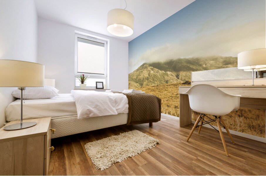 Cloud and mountain magnificence Mural print