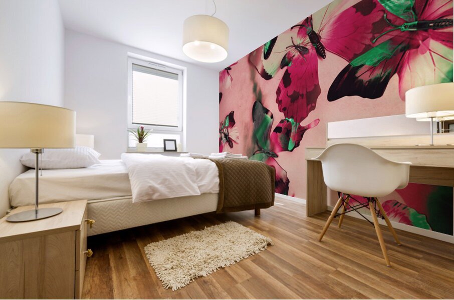 Creative butterfly background Mural print