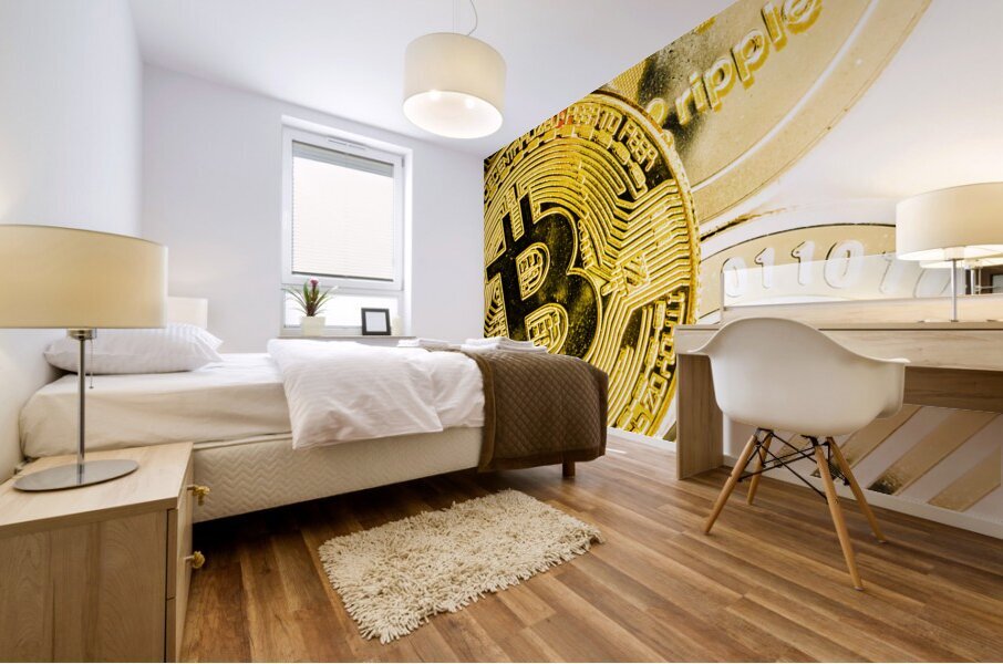 Golden exchange Mural print
