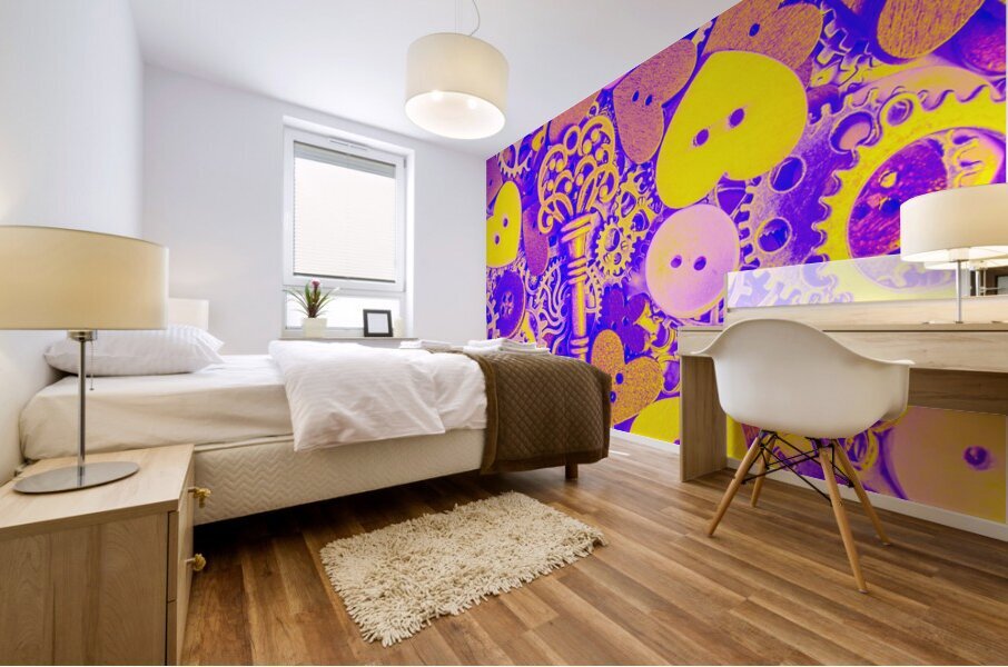 Romance in mechanics Mural print