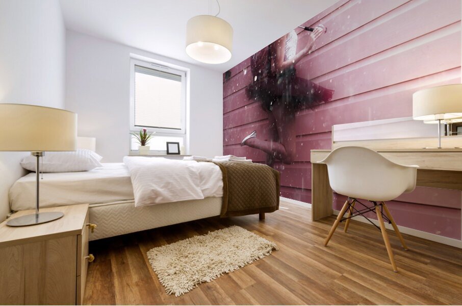 When life gives you rain make dance Mural print