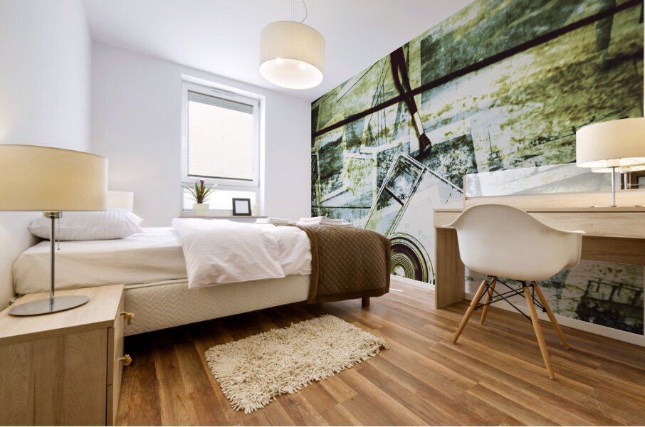 Old retro film camera in creative composition Mural print