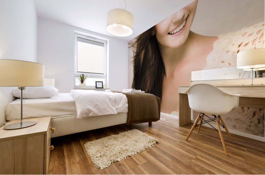 With The Wind In Her Hair Mural print