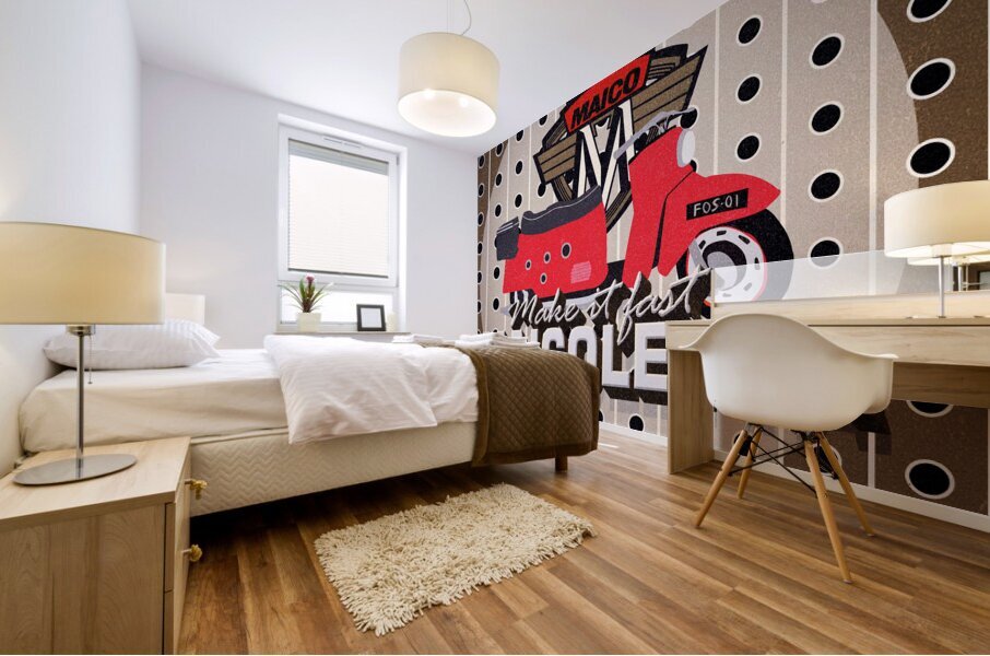 Maicoletta Scooter Advertising Mural print