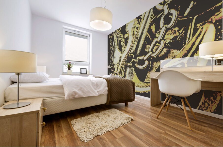 Sea tides and maritime anchors Mural print