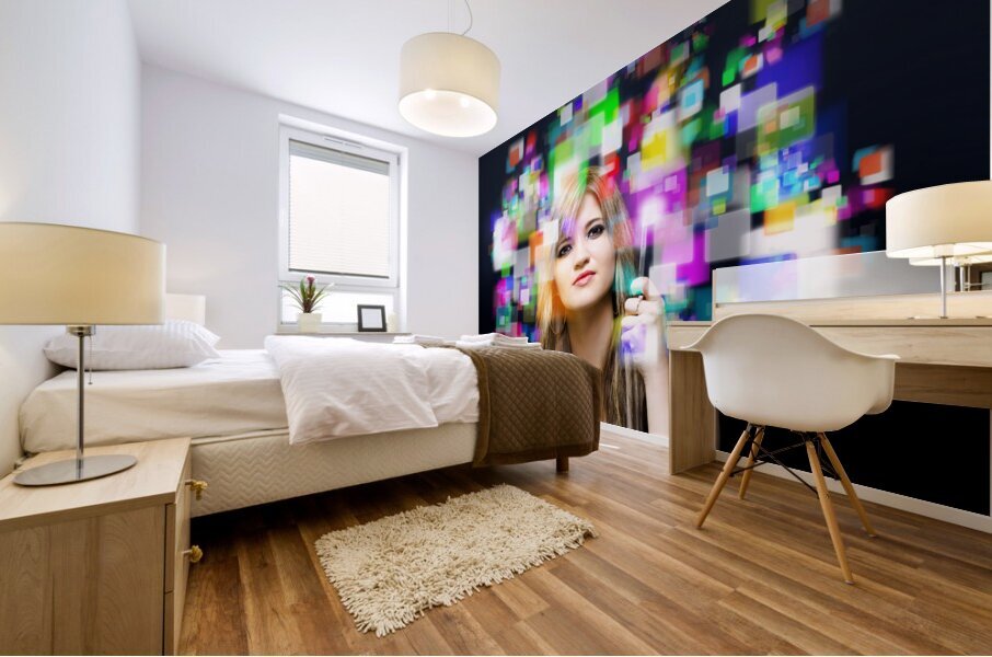 Social media and networking Mural print