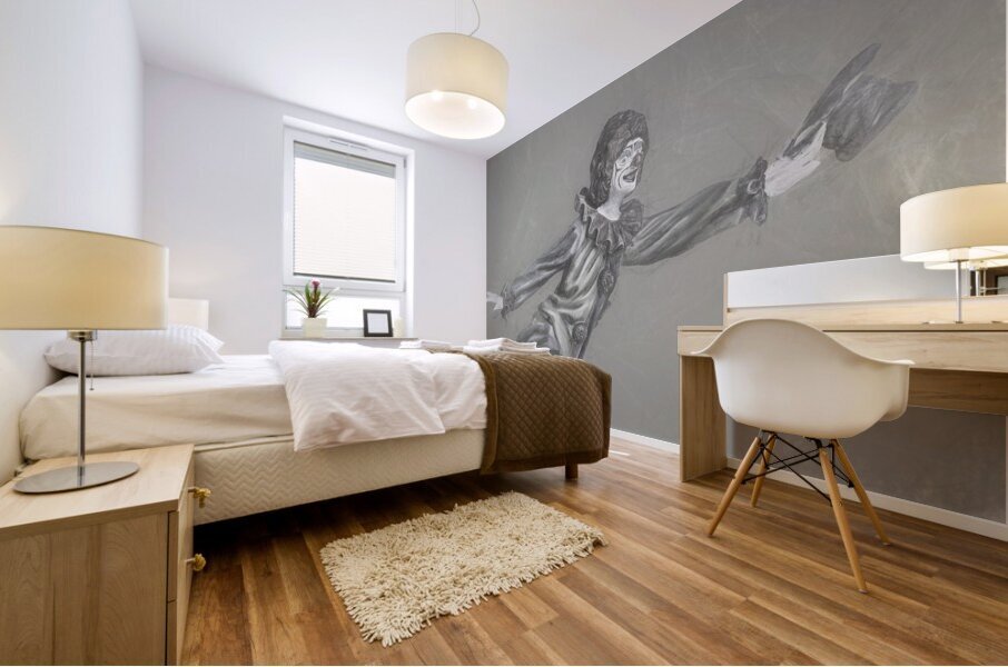 Sketchy the clown Mural print