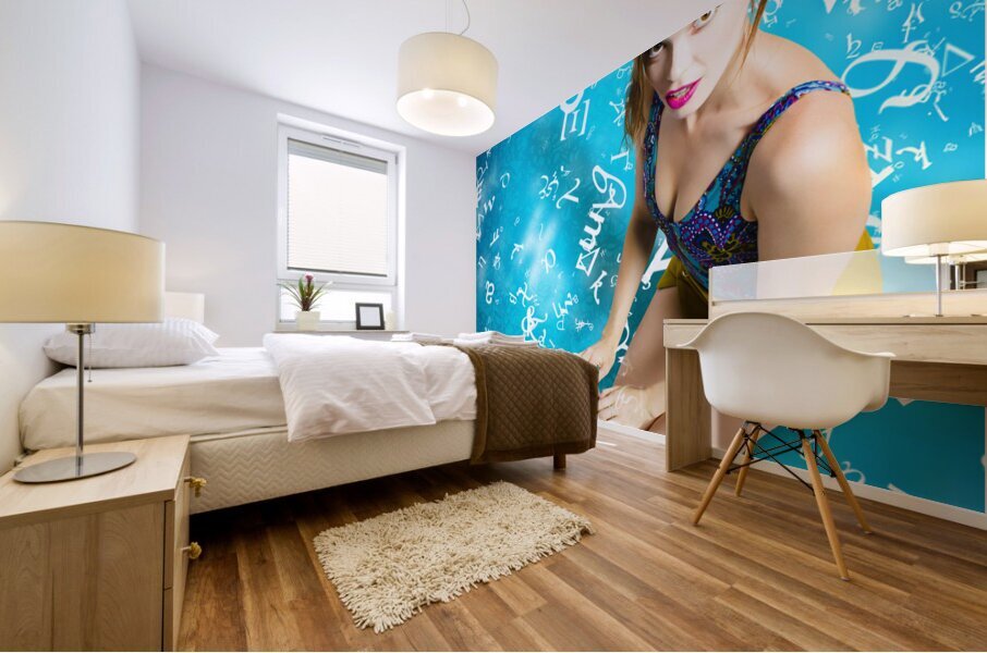 Creative pin up novelist Mural print