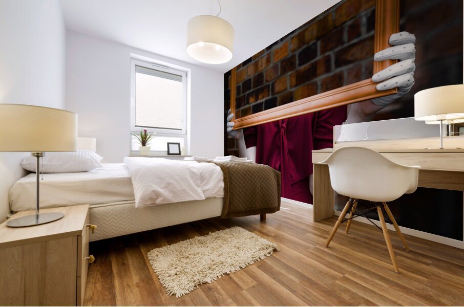 Ghost With Picture Frame Mural print