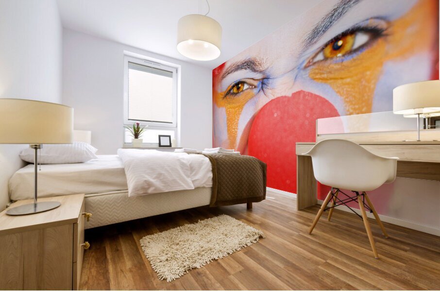 Red Clown Rage Mural print