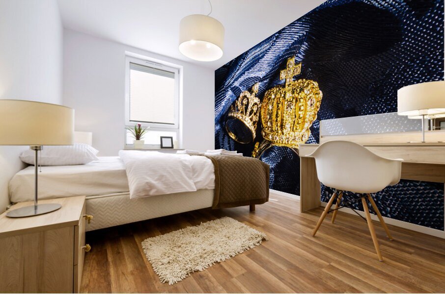 Royal blue couple Mural print