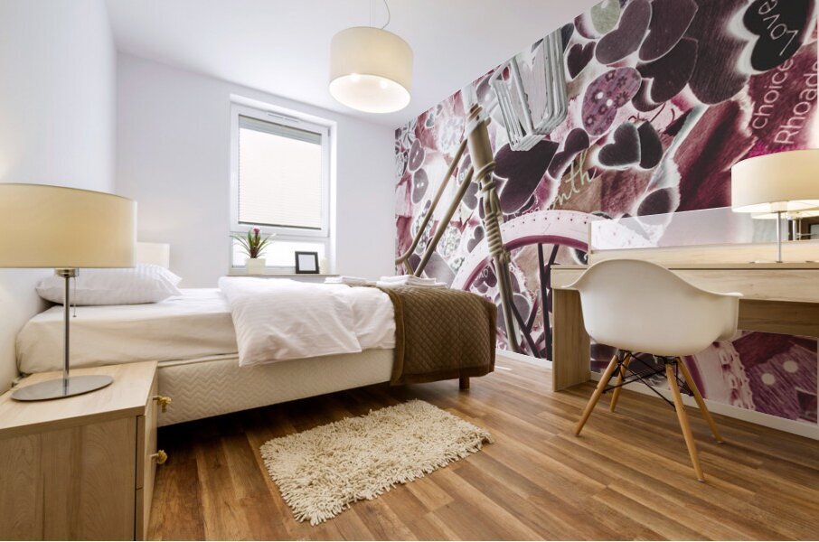 Love courier Mural print