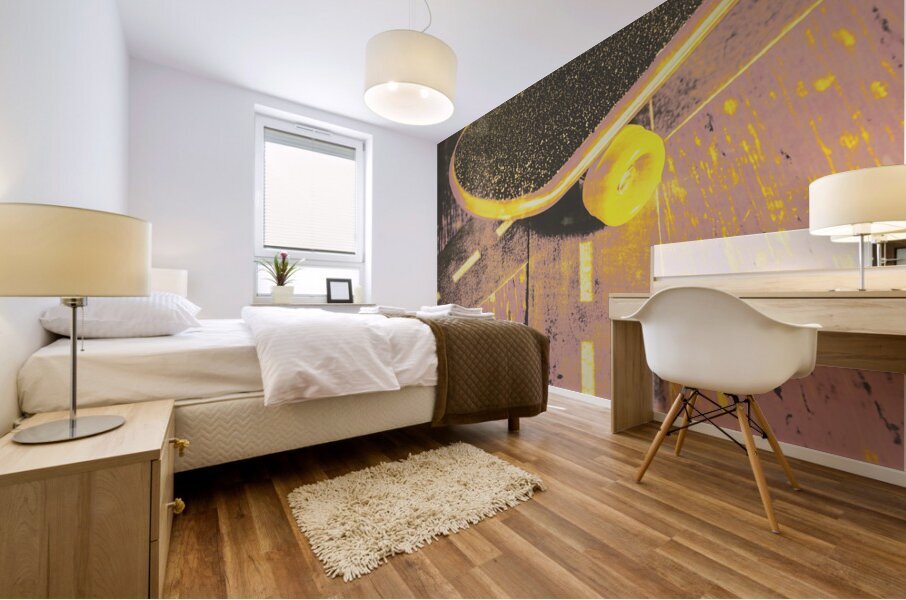 Vintage skateboard ruling the road Mural print