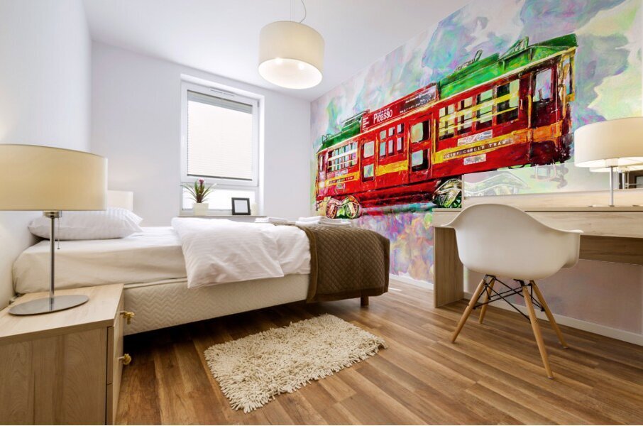 Dabs and circles Mural print