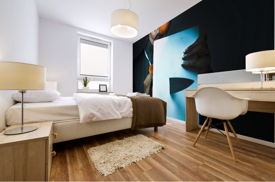 Disturbed Clown With Knife Mural print