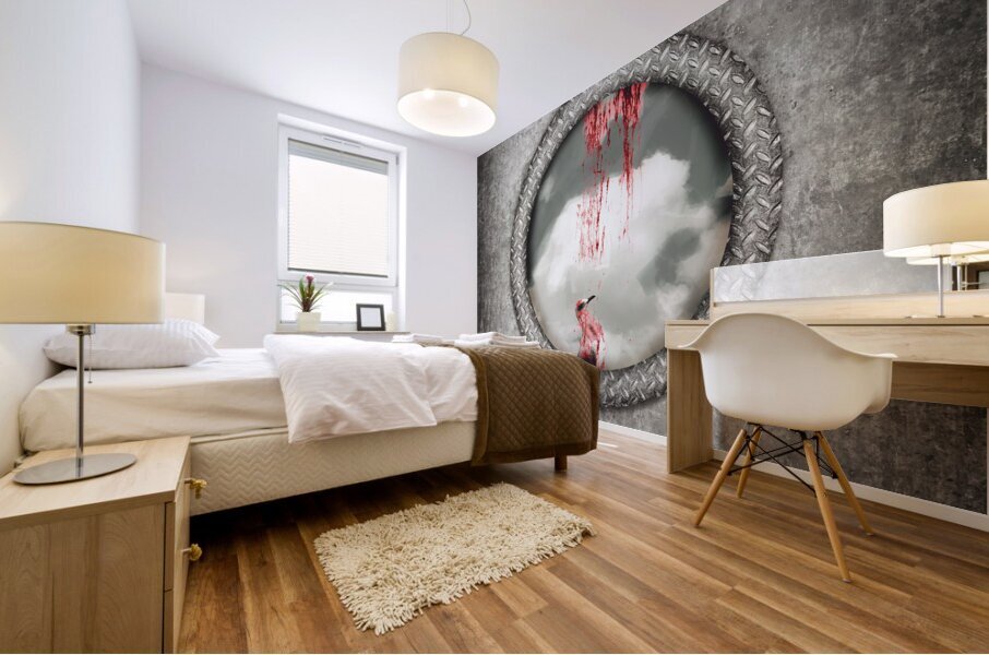 The gull who could no longer sea Mural print