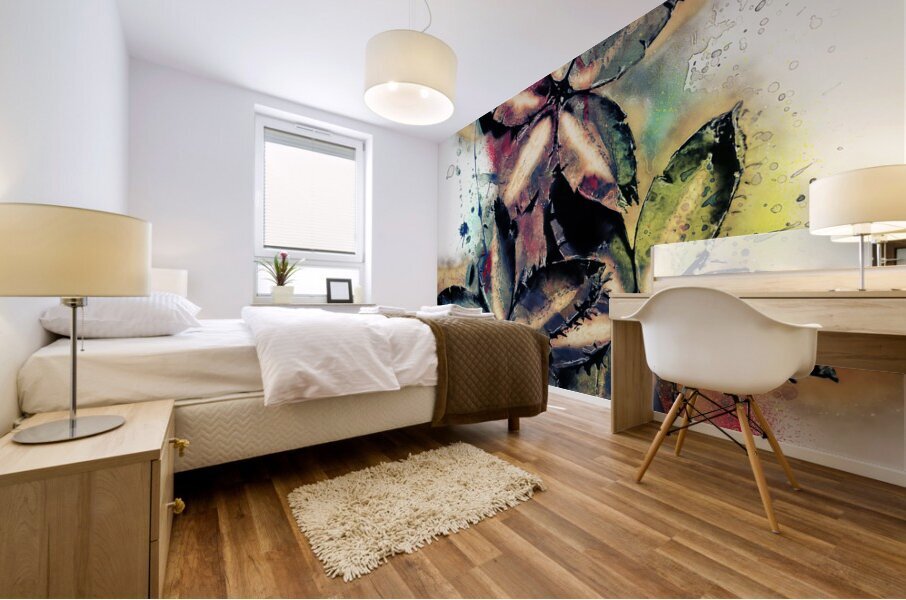 Tropical wash Mural print