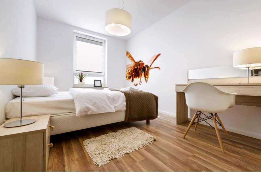 Fire Wasp Racing At Scorching Speed Mural print