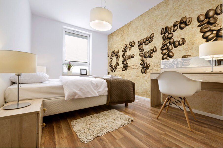 Bean making coffee Mural print