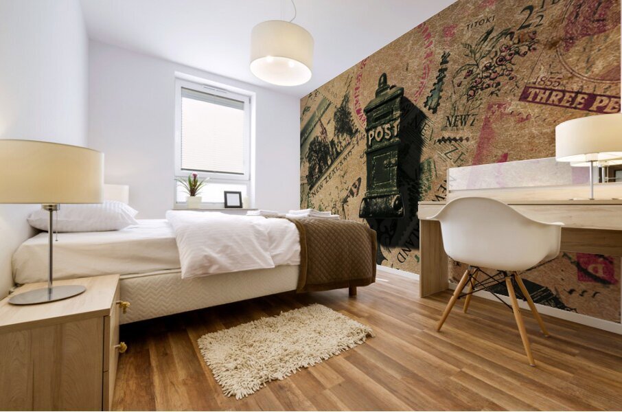 Past letters in post Mural print