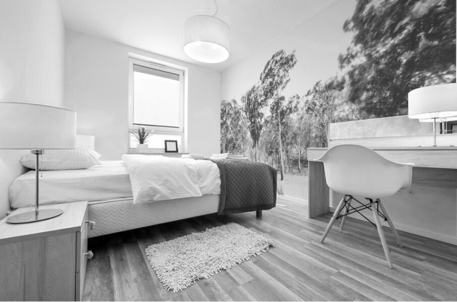 In gusts of a snowstorm Mural print