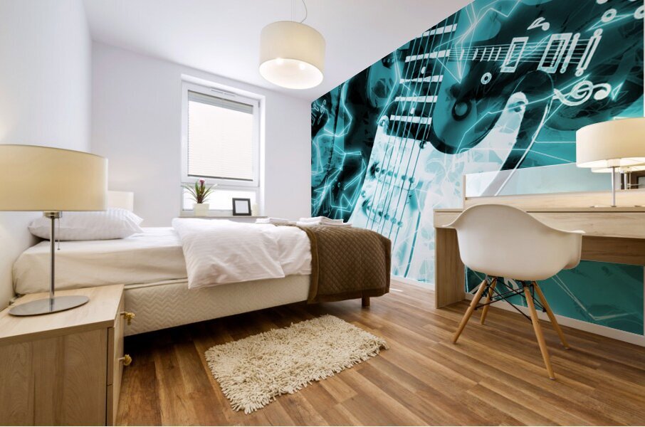 Electric blue Mural print