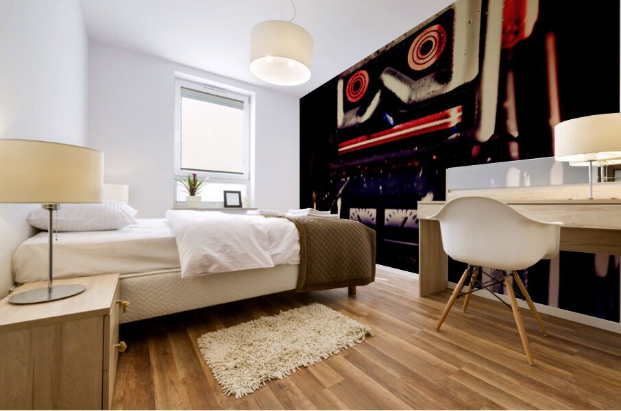 Retro mechanical robotics Mural print