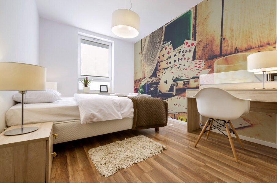 Stacking the deck Mural print