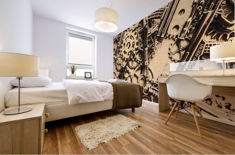 Pistol parts and rifle pinions Mural print