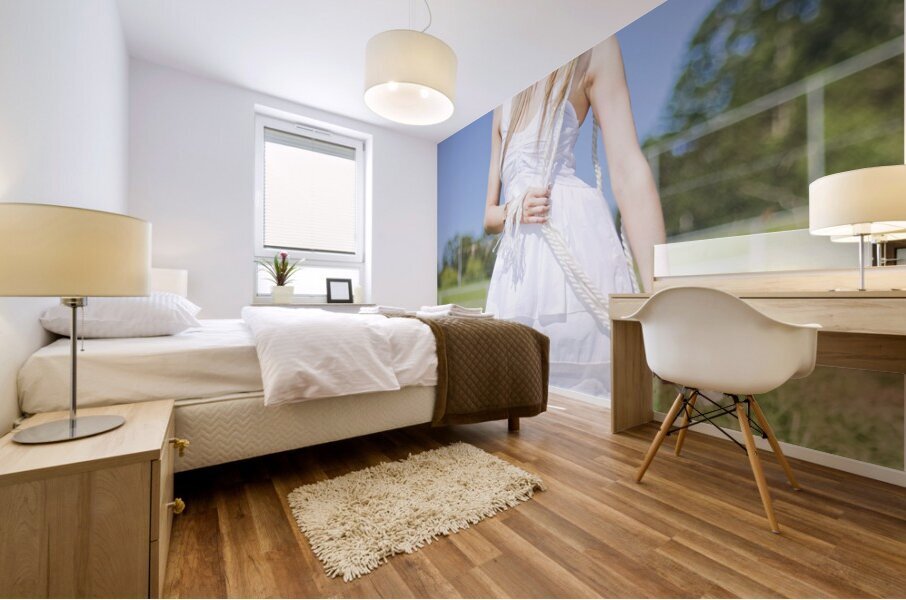 Smiling Female Farmer Mural print