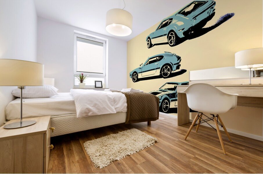 Nostalgic Blues Mural print