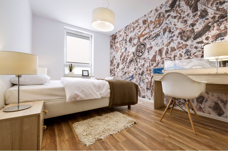 Pop art mountain ride Mural print