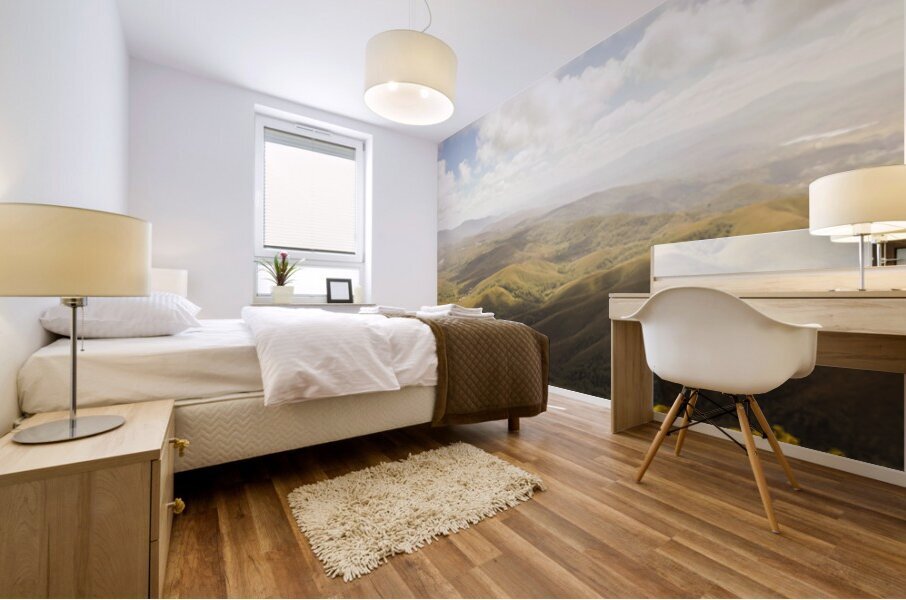 Peaceful countryside panorama Mural print