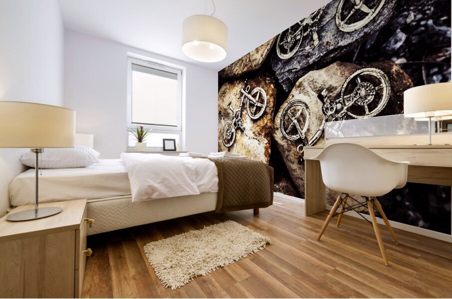 Biking trail scene Mural print