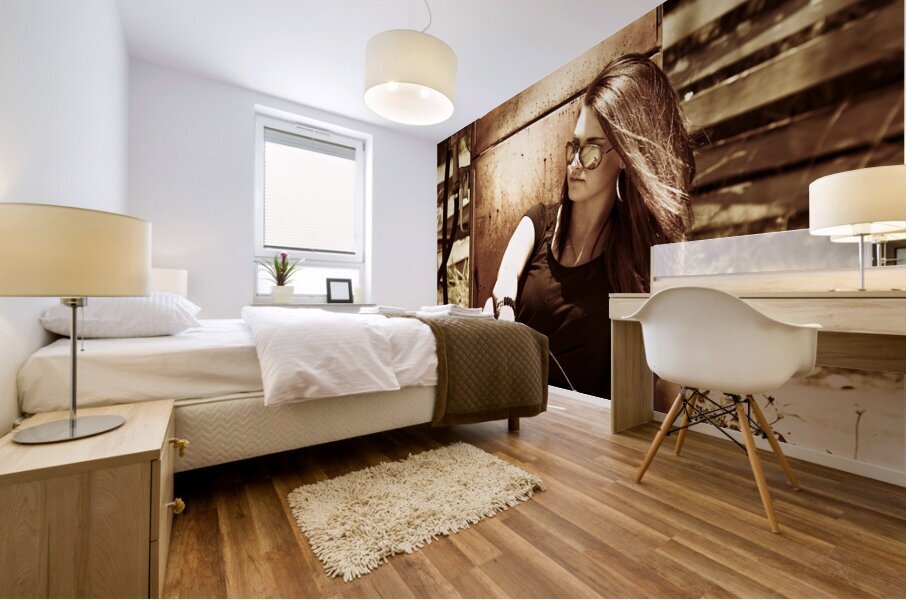 Vintage gas pump gal Mural print