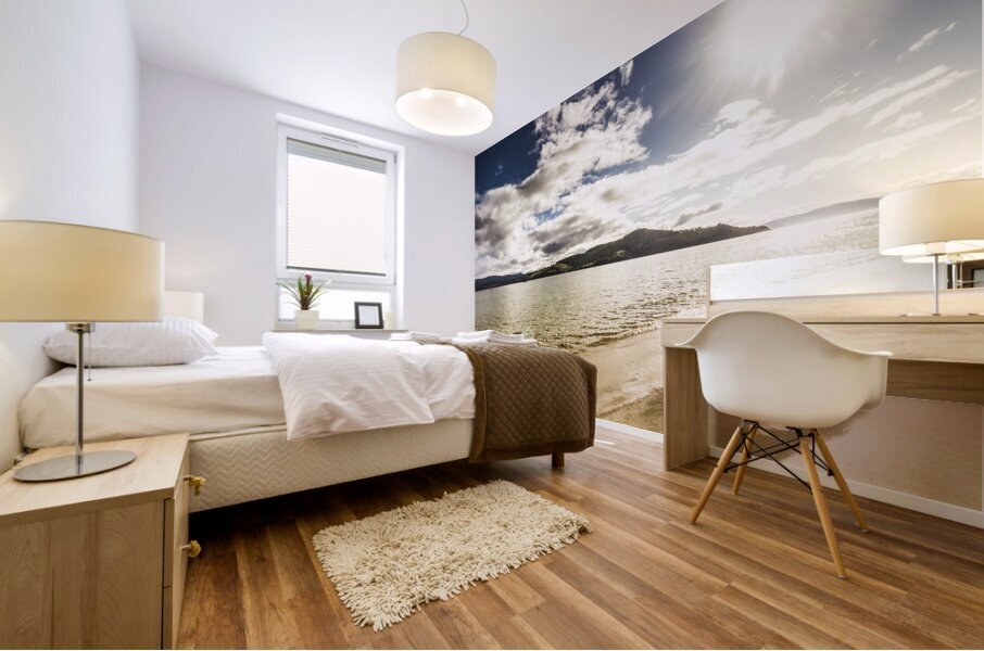 Sun drenched beach Mural print