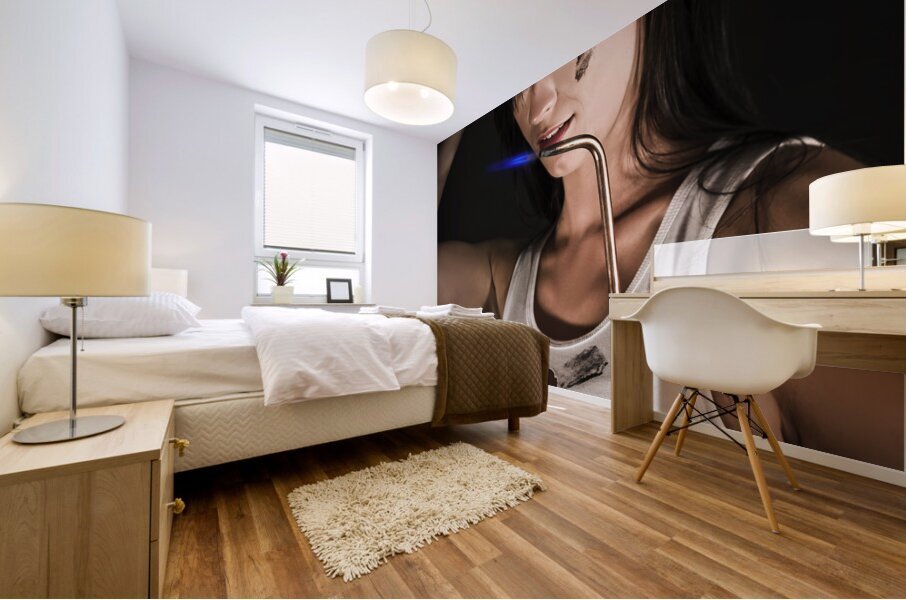 Female Panel Beater Mural print