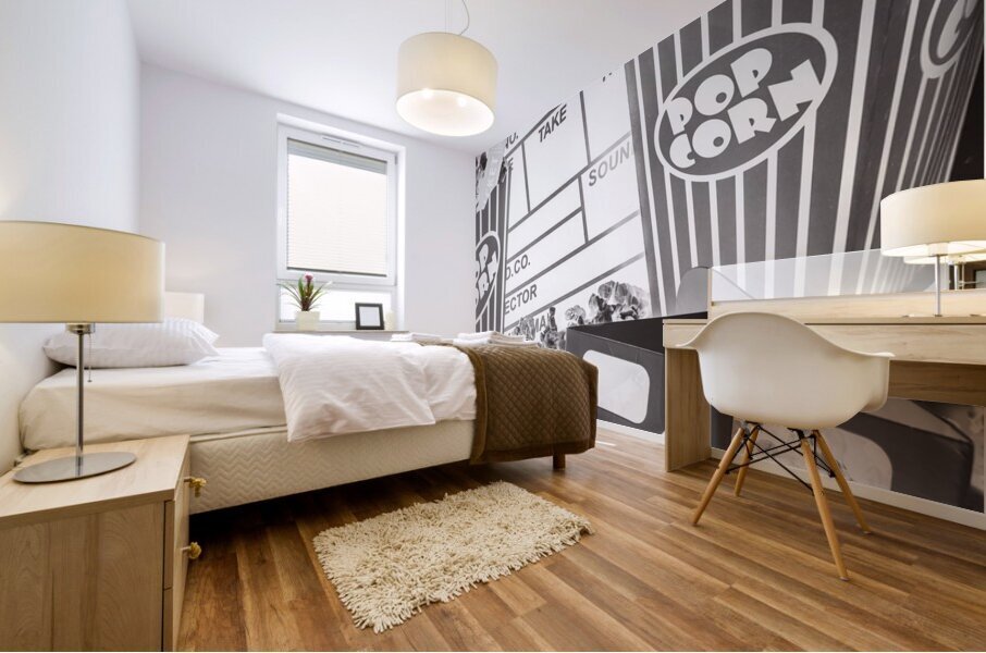 Staging a scene Mural print