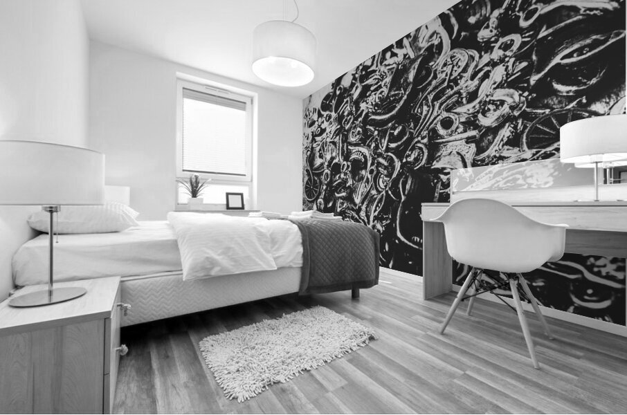 Scooter mechanics abstract Mural print