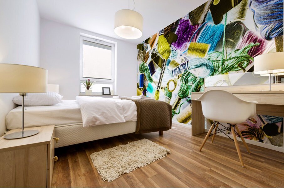 Crafted in retro Mural print