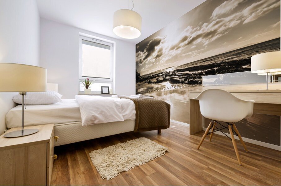 Reflections from Adventure Bay Mural print