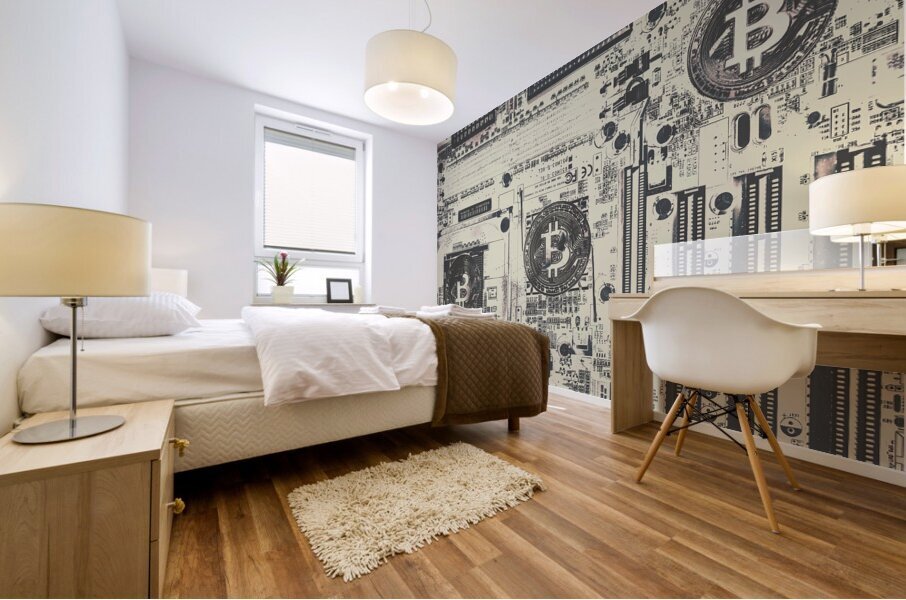 Block mining Mural print